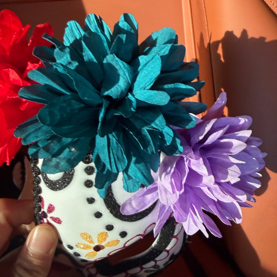 Cosplay Prop Painting - Dark Painting Flower Halloween Mask Mexican