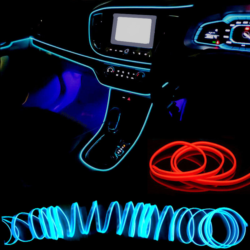 1/3/5m Car Interior Atmosphere - đánh giá và giá Led El Wire