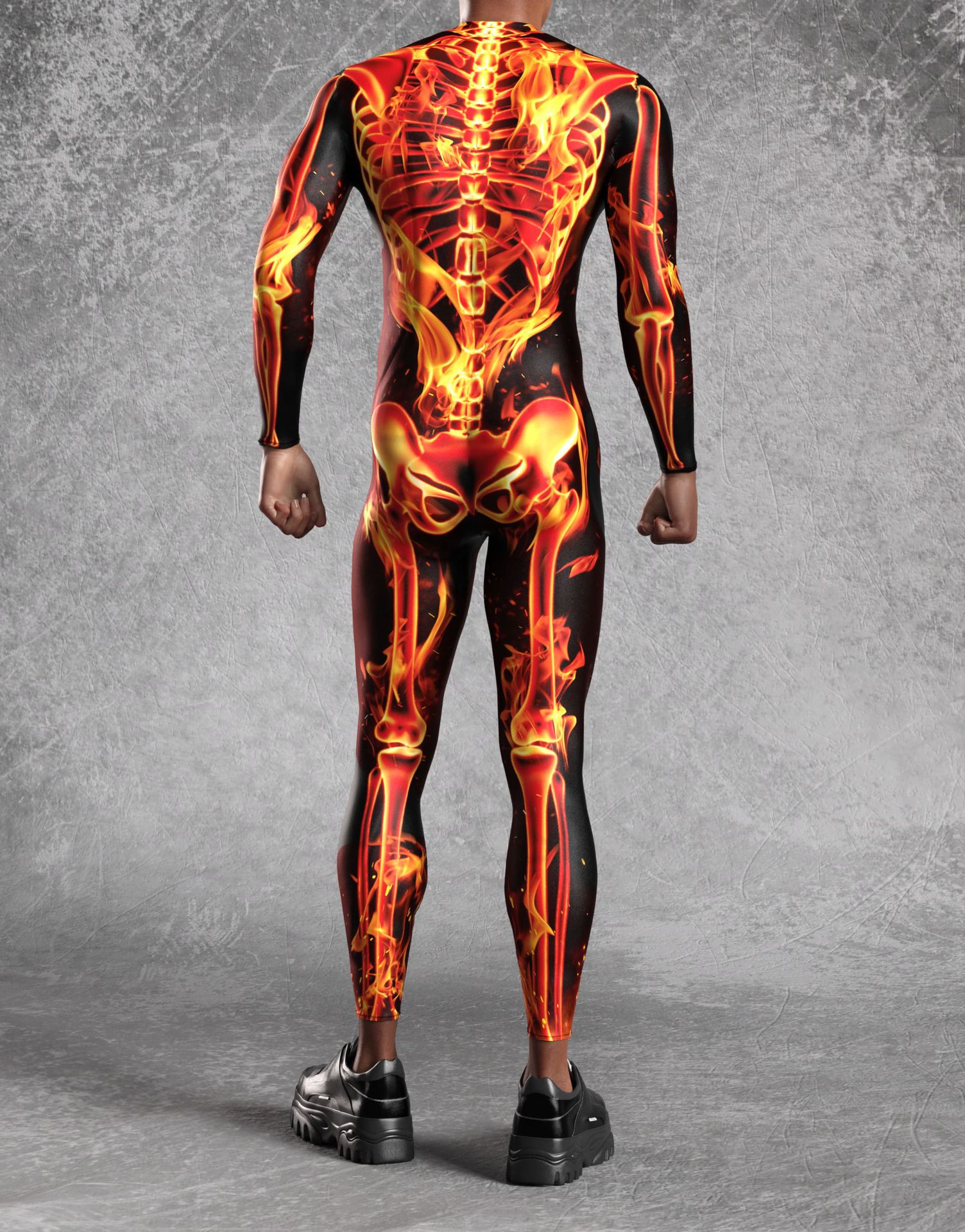 Men Flame Skull Halloween Part - đánh giá và giá Cosplay Flame Prop