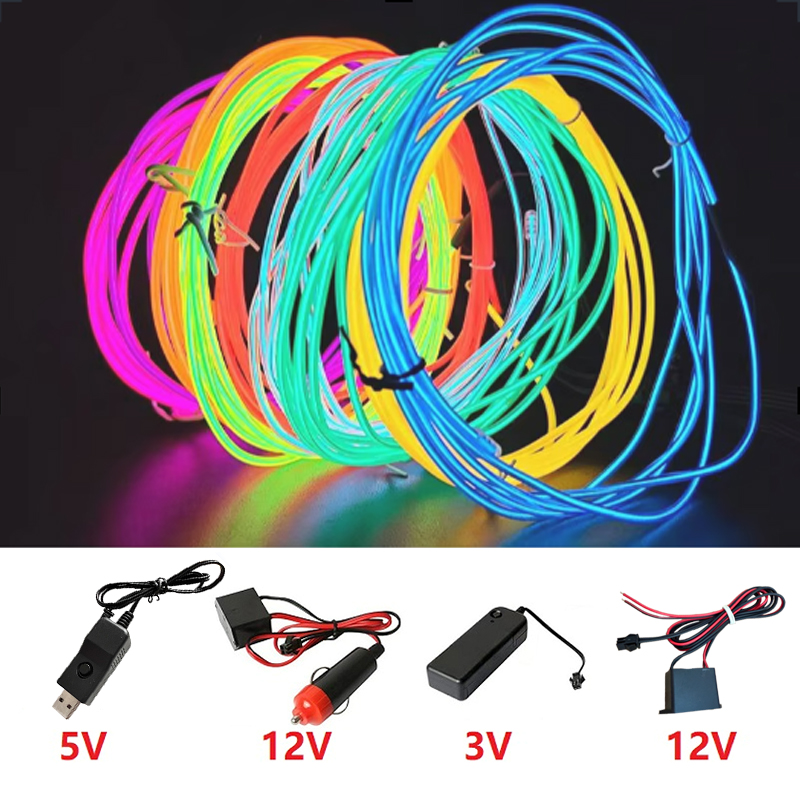 EL Wire 10/5/3/1m Illuminated  - đánh giá và giá Led El Wire