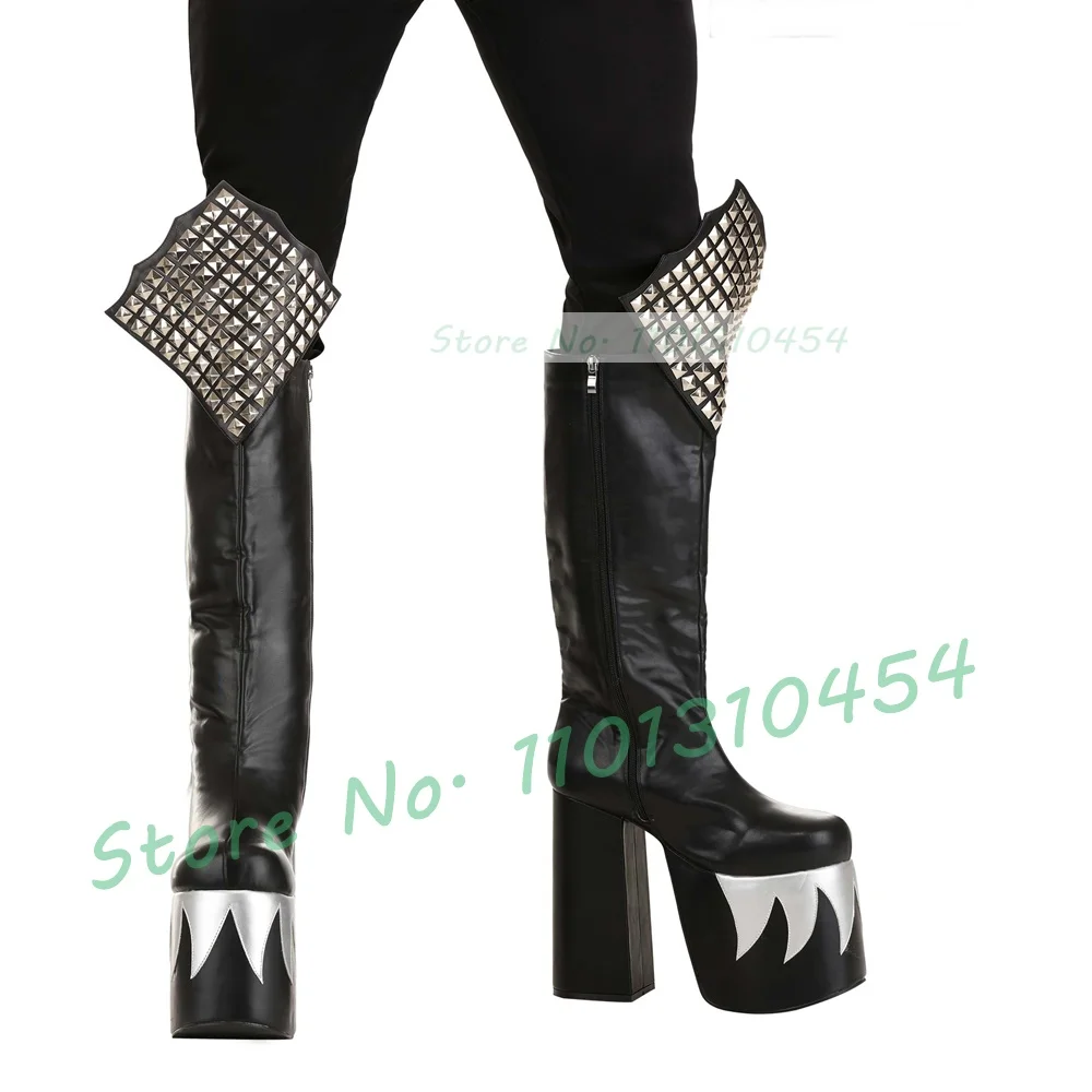 Black Knee High Platform Demon - đánh giá và giá Cosplay Flame Prop