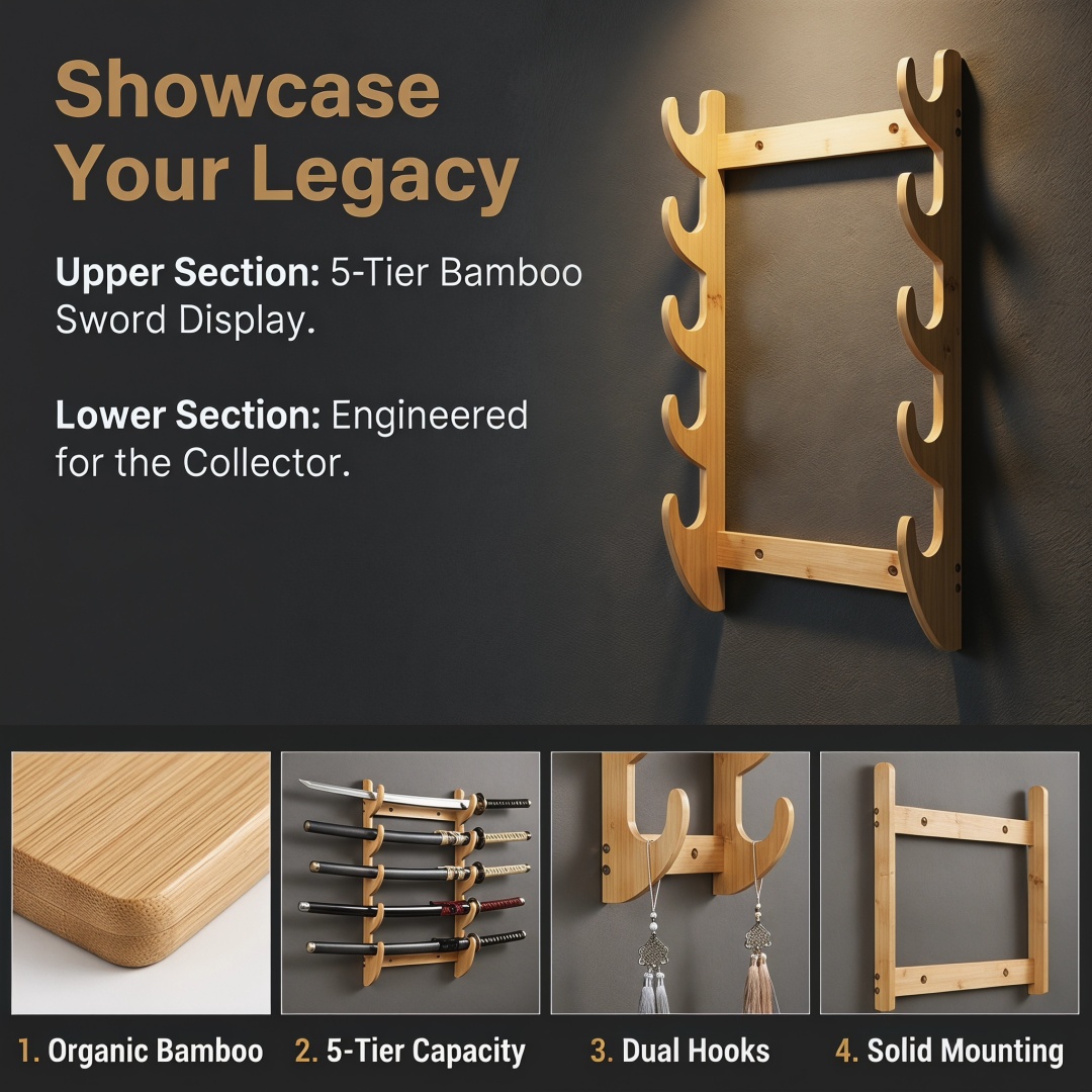 8-Layers Wall Sword Storage Sh - đánh giá và giá Cosplay Prop Katana