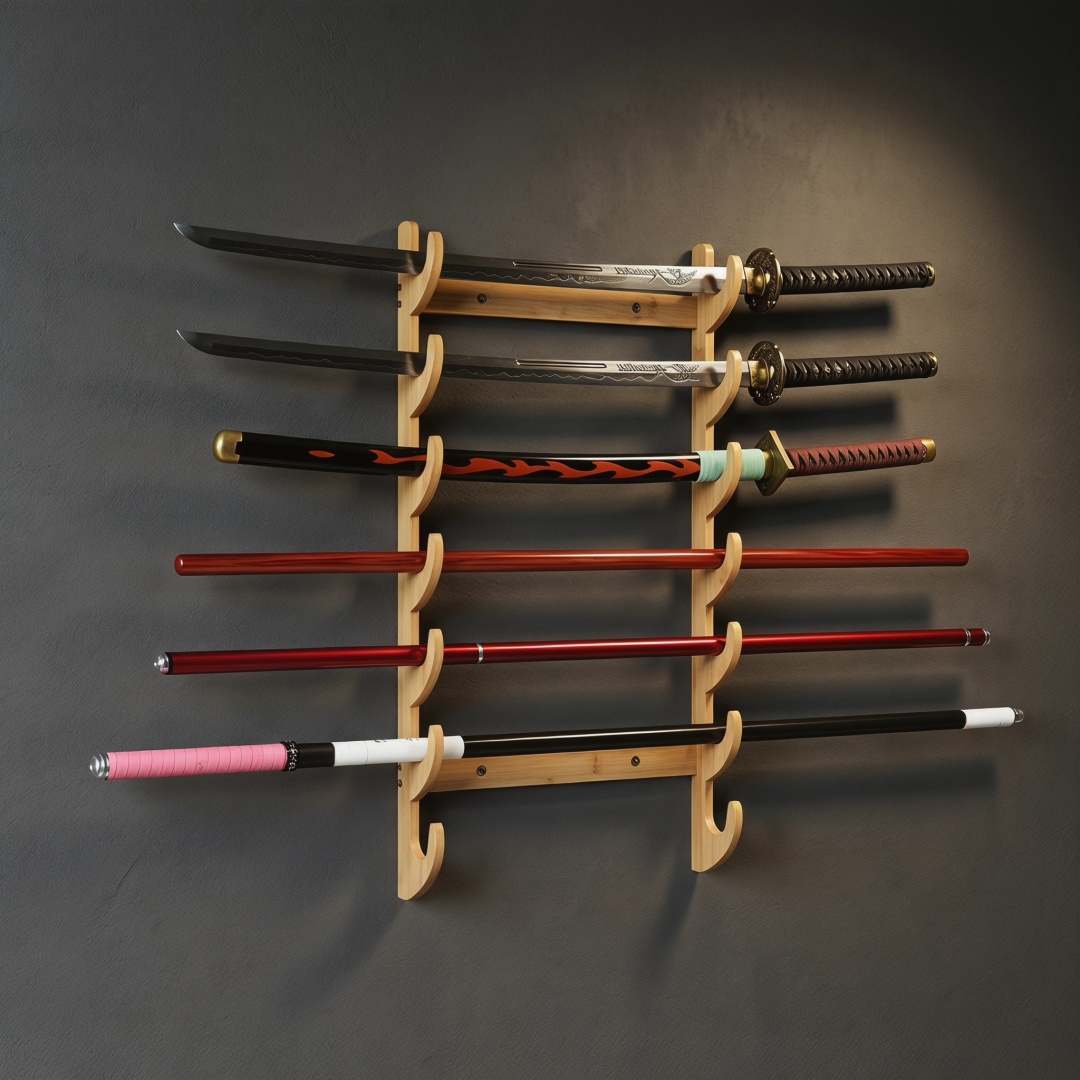 8-Layers Wall Sword Storage Sh - đánh giá và giá Cosplay Prop Katana