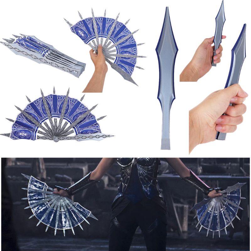 Anime Kitana Cosplay MK Blue H - đánh giá và giá Cosplay Prop Blueprints
